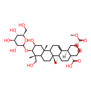 Olean-12-ene-28,29-dioic acid, 3-(β-D-glucopyranosyloxy)-2,23-dihydroxy-, (2β,3β,4α,20β)-