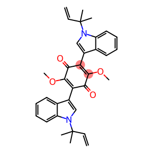 2,5-Cyclohexadiene-1,4-dione, 2,5-bis[1-(1,1-dimethyl-2-propen-1-yl)-1H-indol-3-yl]-3,6-dimethoxy-
