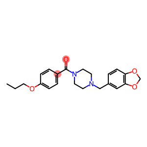4-{[4-(1,3-benzodioxol-5-ylmethyl)-1-piperazinyl]carbonyl}phenyl propyl ether