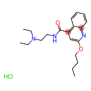 2-butoxy-n-(2-diethylaminoethyl)cinchoninicacidamidehydrochloride