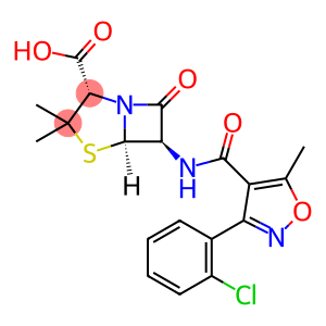 6-(((3-(2-Chlorophenyl)-5-methyl-4-isoxazolyl)carbonyl)amino)-3,3-dimethyl-7-oxo-4-thia-1-azabicyclo(3.2.0)heptane-2-carboxylic acid