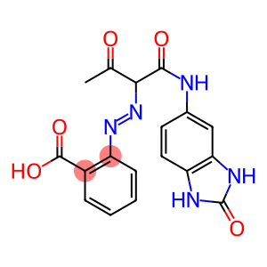 Benzoic acid, 2-[2-[1-[[(2,3-dihydro-2-oxo-1H-benzimidazol-5-yl)amino]carbonyl]-2-oxopropyl]diazenyl]-