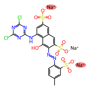 5-[(4,6-Dichloro-1,3,5-triazin-2-yl)amino]-4-hydroxy-3-[(4-methyl-2-sulfophenyl)azo]-2,7-naphthalenedisulfonic acid trisodium salt