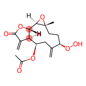 (1aR,4R,7R,7aR,10aS,10bR)-2,3,4,5,6,7,7a,8,10a,10b-Decahydro-7-acetoxy-4-hydroperoxy-1a-methyl-5,8-bis(methylene)oxireno[9,10]cyclodeca[1,2-b]furan-9(1aH)-one