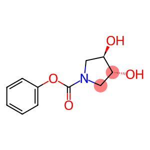 1-Pyrrolidinecarboxylic acid, 3,4-dihydroxy-, phenyl ester, (3R,4R)- (9CI)