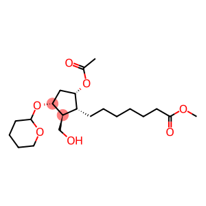 环戊烷庚酸,5-(乙酰氧基)-2-(羟基甲基)-3-[(四氢-2H-吡喃-2-基)氧基]-,甲酯, (1R,2S,3R,5S)-