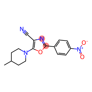 5-(4-methylpiperidin-1-yl)-2-(4-nitrophenyl)-1,3-oxazole-4-carbonitrile