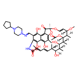 3-[4-环戊基-1-哌嗪基-亚氨基甲基]利福霉素