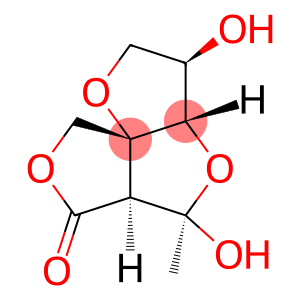2H,6H,8H-Difuro[3,2-b:3,4-c]furan-6-one, tetrahydro-3,5-dihydroxy-5-methyl-, (3R,3aS,5R,5aS,8aR)- (9CI)