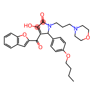 4-(1-benzofuran-2-ylcarbonyl)-5-(4-butoxyphenyl)-3-hydroxy-1-[3-(4-morpholinyl)propyl]-1,5-dihydro-2H-pyrrol-2-one