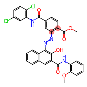 methyl 4-[(2,5-dichlorophenyl)carbamoyl]-2-[(2Z)-2-[3-[(2-methoxyphenyl)carbamoyl]-2-oxonaphthalen-1-ylidene]hydrazinyl]benzoate