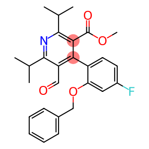 3-Pyridinecarboxylic acid, 4-[4-fluoro-2-(phenylmethoxy)phenyl]-5-formyl-2,6-bis(1-methylethyl)-, methyl ester