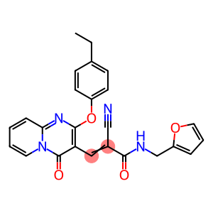 (2E)-2-cyano-3-[2-(4-ethylphenoxy)-4-oxo-4H-pyrido[1,2-a]pyrimidin-3-yl]-N-(furan-2-ylmethyl)prop-2-enamide
