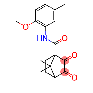 N-(2-methoxy-5-methylphenyl)-4,7,7-trimethyl-2,3-dioxobicyclo[2.2.1]heptane-1-carboxamide