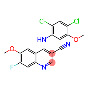 4-(2,4-Dichloro-5-methoxyanilino)-7-fluoro-6-methoxy-3-quinolinecarbonitrile