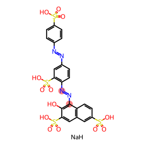 3-Hydroxy-4-[2-sulfo-4-(4-sulfophenylazo)phenylazo]-2,7-naphthalenedisulfonic acid, tetrasodium salt