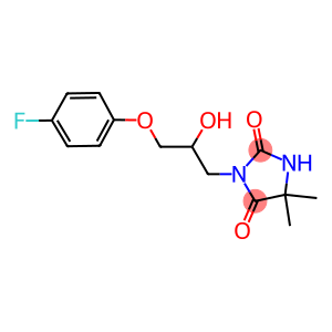 3-[3-(4-fluorophenoxy)-2-hydroxypropyl]-5,5-dimethyl-2,4-imidazolidinedione