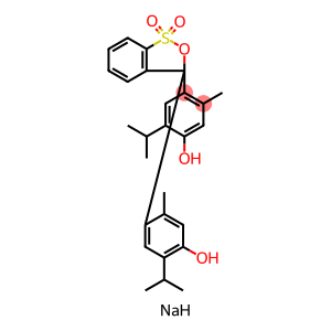 sodium 4-{3-[4-hydroxy-2-methyl-5-(propan-2-yl)phenyl]-1,1-dioxido-3H-2,1-benzoxathiol-3-yl}-5-methyl-2-(propan-2-yl)phenolate