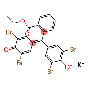 2-[α-(3,5-Dibromo-4-oxo-2,5-cyclohexadienylidene)-3,5-dibromo-4-(potassiooxy)benzyl]benzoic acid ethyl ester