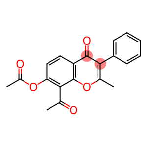 4H-1-Benzopyran-4-one, 8-acetyl-7-(acetyloxy)-2-methyl-3-phenyl-