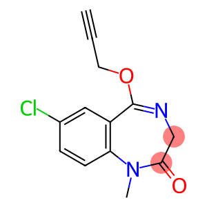 2H-1,4-Benzodiazepin-2-one, 7-chloro-1,3-dihydro-1-methyl-5-(2-propyn-1-yloxy)-