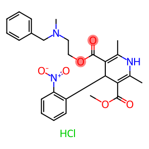 3,5-Pyridinedicarboxylic acid, 1,4-dihydro-2,6-dimethyl-4-(2-nitrophenyl)-, 3-methyl 5-[2-[methyl(phenylmethyl)amino]ethyl] ester, hydrochloride (1:1)