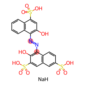 羟基萘酚蓝,1-(2-羟基-4-磺基-1-萘偶氮)-2-萘酚-3,6-二磺酸 三钠盐, 4-羟基-2-(4-羟基-1-磺基-2-萘偶氮)萘-2,7-二磺酸 三钠盐