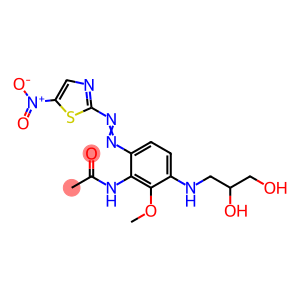 N-[3-[(2,3-dihydroxypropyl)amino]-2-methoxy-6-[(5-nitrothiazol-2-yl)azo]phenyl]acetamide