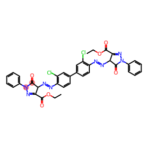 1H-Pyrazole-3-carboxylic acid, 4,4-(3,3-dichloro1,1-biphenyl-4,4-diyl)bis(azo)bis4,5-dihydro-5-oxo-1-phenyl-, diethyl ester