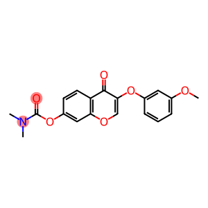 Carbamic acid, dimethyl-, 3-(3-methoxyphenoxy)-4-oxo-4H-1-benzopyran-7-yl ester (9CI)