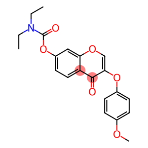 3-(4-methoxyphenoxy)-4-oxo-4H-chromen-7-yldiethylcarbamate