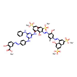 Benzoic acid, 2-hydroxy-5-[[4-[[4-[[8-hydroxy-7-[[4-[(8-hydroxy-3,6-disulfo-1-naphthalenyl)azo]-2-methoxy-5-methylphenyl]azo]-3,6-disulfo-1-naphthalenyl]amino]-6-(phenylamino)-1,3,5-triazin-2-yl]amino]phenyl]azo]-, pentasodium salt