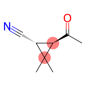 Cyclopropanecarbonitrile, 3-acetyl-2,2-dimethyl-, (1R,3R)-rel-