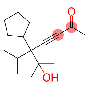 3-Heptyn-2-one, 5-cyclopentyl-6-hydroxy-6-methyl-5-(1-methylethyl)-