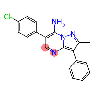 Pyrazolo[1,5-a]pyrimidin-7-amine, 6-(4-chlorophenyl)-2-methyl-3-phenyl-