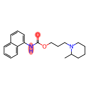 Carbamic acid, 1-naphthalenyl-, 3-(2-methyl-1-piperidinyl)propyl ester (9CI)