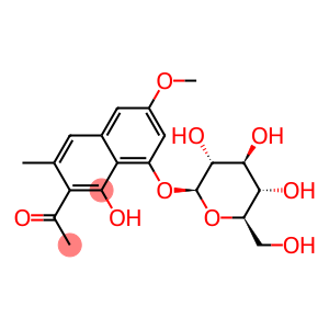 Ethanone, 1-[8-(b-D-glucopyranosyloxy)-1-hydroxy-6-methoxy-3-methyl-2-naphthale nyl]-