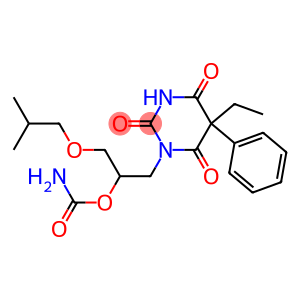 1-[2-(Aminocarbonyloxy)-3-isobutyloxypropyl]-5-ethyl-5-phenylbarbituric acid