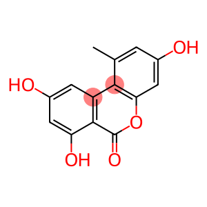 d)pyran-6-one,1-methyl-3,7,9-trihydroxy-6h-dibenzo(