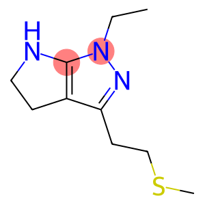 Pyrrolo[2,3-c]pyrazole, 1-ethyl-1,4,5,6-tetrahydro-3-[2-(methylthio)ethyl]- (9CI)
