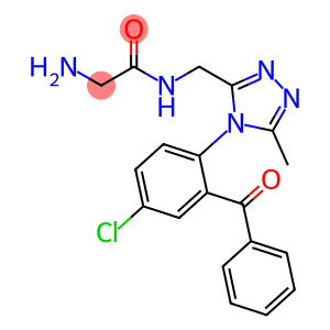 Acetamide, 2-amino-N-[[4-(2-benzoyl-4-chlorophenyl)-5-methyl-4H-1,2,4-triazol-3-yl]methyl]-