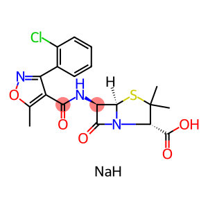 6R)-3,3-二甲基-6-[5-甲基-3-(2-氯苯基)-4-异恶唑甲酰氨基]-7-氧代-4-硫杂-1-氮杂双环[3.2.0]庚烷-2-甲酸钠盐