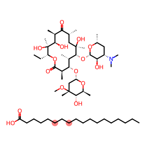 Erythromycin steraric acid salt