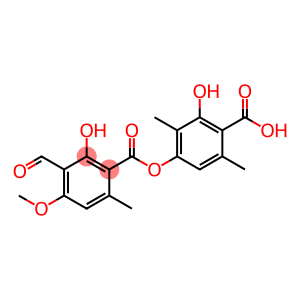 Benzoic acid, 3-formyl-2-hydroxy-4-methoxy-6-methyl-, 4-carboxy-3-hydroxy-2,5-dimethylphenyl ester