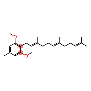 Benzene, 1,3-dimethoxy-5-methyl-2-[(2E,6E)-3,7,11-trimethyl-2,6,10-dodecatrien-1-yl]-