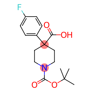 1-BOC-4-(4-FLUOROPHENYL)-4-PIPERIDINEDICARBOXYLIC ACID
