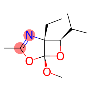 4,6-Dioxa-2-azabicyclo[3.2.0]hept-2-ene,1-ethyl-5-methoxy-3-methyl-7-(1-methylethyl)-,(1R,5S,7R)-rel-(9CI)