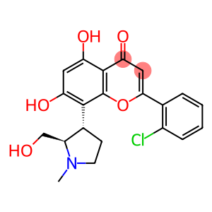 rel-2-(2-Chlorophenyl)-5,7-dihydroxy-8-[(2R,3S)-2-(hydroxymethyl)-1-methyl-3-pyrrolidinyl]-4H-1-benzopyran-4-one