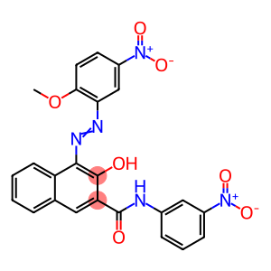 (4E)-4-[(2-methoxy-5-nitrophenyl)hydrazono]-N-(3-nitrophenyl)-3-oxo-3,4-dihydronaphthalene-2-carboxamide