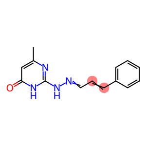 2-Propenal, 3-phenyl-, 2-(1,6-dihydro-4-methyl-6-oxo-2-pyrimidinyl)hydrazone